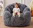 shredded foam filled sofa, memory foam bean bag sofa, oversized bean bag chair, faux fur bean bag